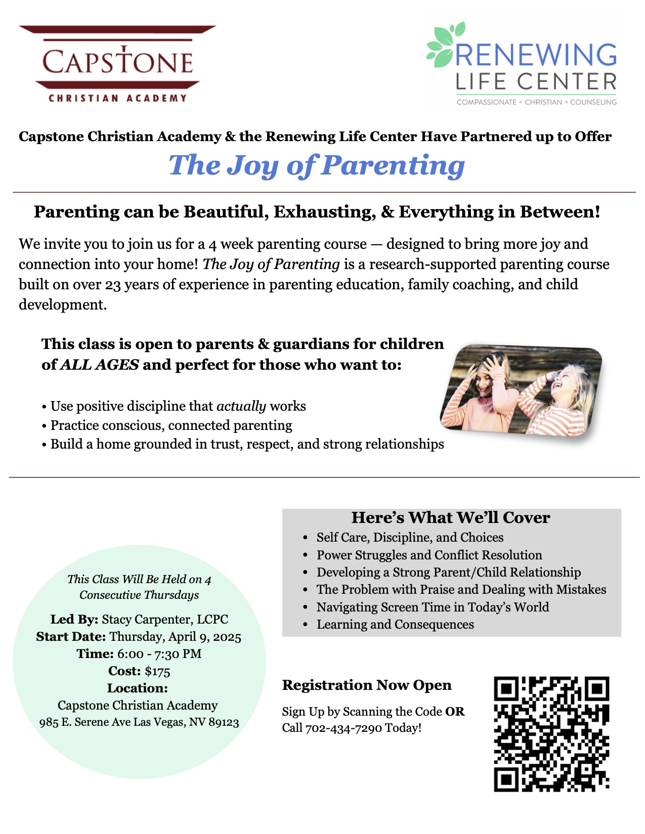 Joy of Parenting Class at Capstone